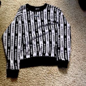Mens striped Adidas sweatshirt